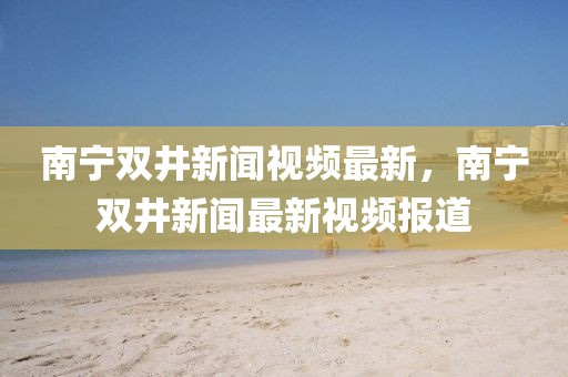 南寧雙井新聞視頻最新，南寧雙井新聞最新視頻報道