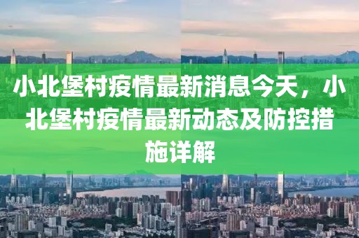 小北堡村疫情最新消息今天，小北堡村疫情最新動態及防控措施詳解