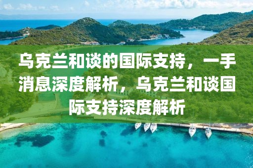 烏克蘭和談的國際支持，一手消息深度解析，烏克蘭和談國際支持深度解析