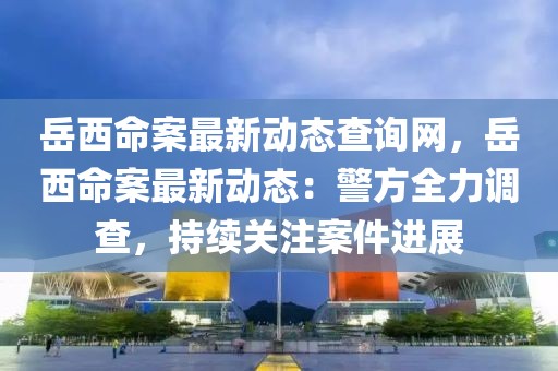 岳西命案最新動態查詢網，岳西命案最新動態：警方全力調查，持續關注案件進展