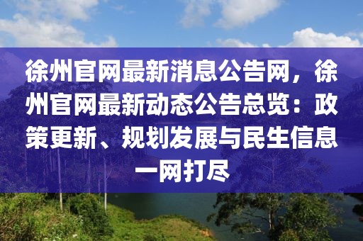 徐州官網最新消息公告網，徐州官網最新動態公告總覽：政策更新、規劃發展與民生信息一網打盡