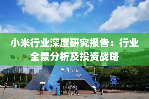 小米行業(yè)深度研究報告：行業(yè)全景分析及投資戰(zhàn)略