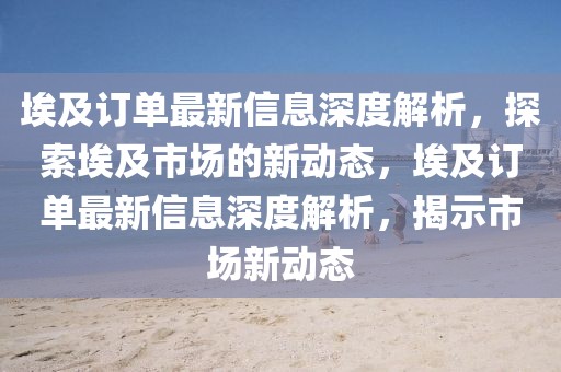 埃及訂單最新信息深度解析，探索埃及市場(chǎng)的新動(dòng)態(tài)，埃及訂單最新信息深度解析，揭示市場(chǎng)新動(dòng)態(tài)