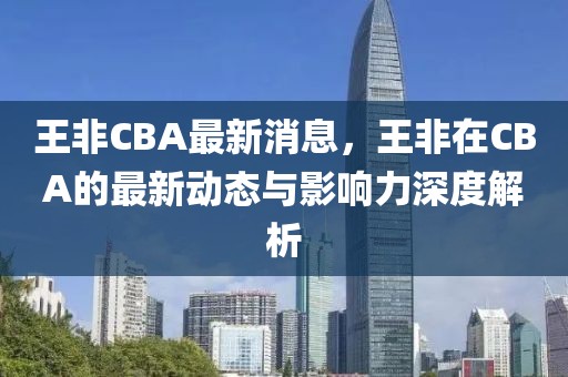 王非CBA最新消息，王非在CBA的最新動態與影響力深度解析