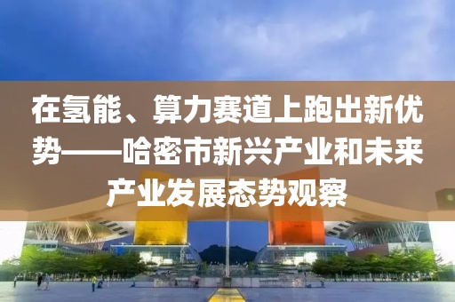 在氫能、算力賽道上跑出新優(yōu)勢(shì)——哈密市新興產(chǎn)業(yè)和未來(lái)產(chǎn)業(yè)發(fā)展態(tài)勢(shì)觀察