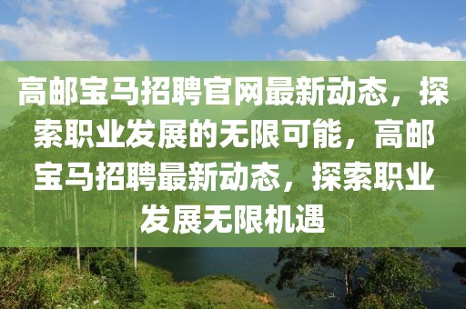 高郵寶馬招聘官網(wǎng)最新動態(tài)，探索職業(yè)發(fā)展的無限可能，高郵寶馬招聘最新動態(tài)，探索職業(yè)發(fā)展無限機(jī)遇