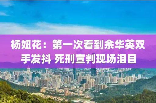 楊妞花：第一次看到余華英雙手發抖 死刑宣判現場淚目