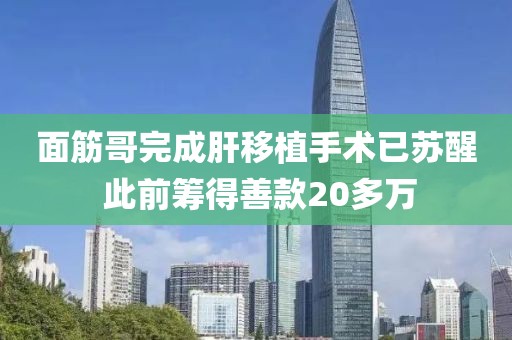 面筋哥完成肝移植手術(shù)已蘇醒 此前籌得善款20多萬