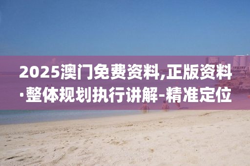 2025澳門免費資料,正版資料·整體規劃執行講解-精準定位