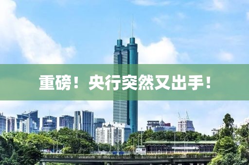 重磅！央行突然又出手！