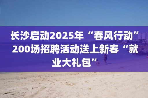 長沙啟動2025年“春風行動” 200場招聘活動送上新春“就業大禮包”