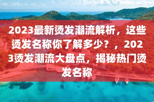 2023最新燙發(fā)潮流解析，這些燙發(fā)名稱你了解多少？，2023燙發(fā)潮流大盤點，揭秘?zé)衢T燙發(fā)名稱