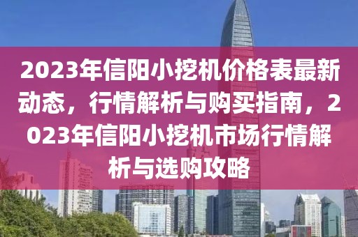 2023年信陽小挖機價格表最新動態，行情解析與購買指南，2023年信陽小挖機市場行情解析與選購攻略