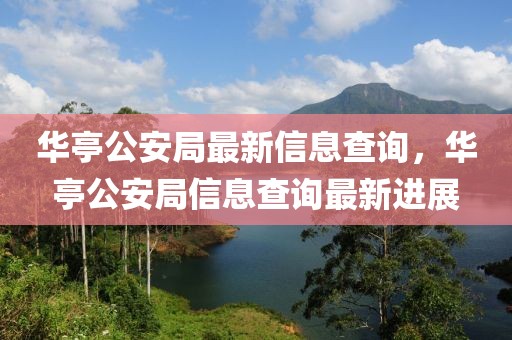 華亭公安局最新信息查詢，華亭公安局信息查詢最新進(jìn)展