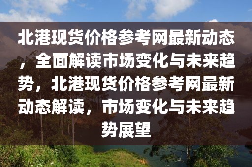 北港現貨價格參考網最新動態，全面解讀市場變化與未來趨勢，北港現貨價格參考網最新動態解讀，市場變化與未來趨勢展望