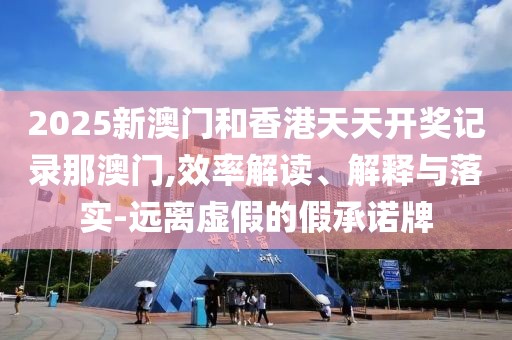 2025新澳門和香港天天開獎記錄那澳門,效率解讀、解釋與落實-遠離虛假的假承諾牌
