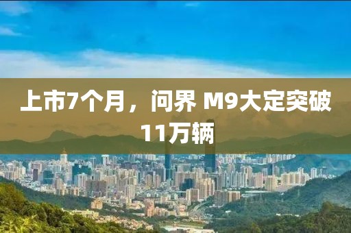 上市7個月，問界 M9大定突破11萬輛