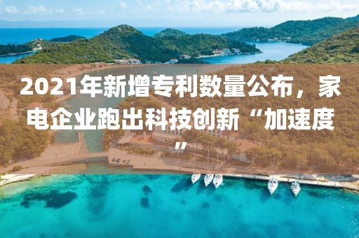 2021年新增專利數量公布，家電企業跑出科技創新“加速度”
