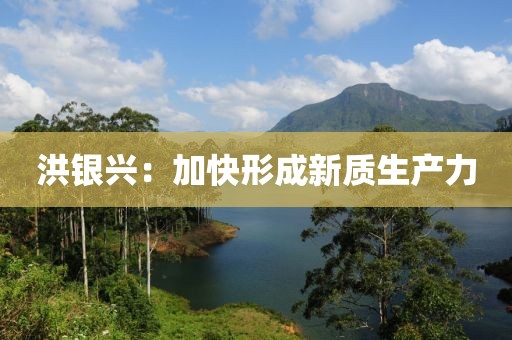 洪銀興：加快形成新質(zhì)生產(chǎn)力
