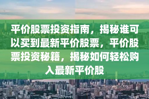 平價股票投資指南，揭秘誰可以買到最新平價股票，平價股票投資秘籍，揭秘如何輕松購入最新平價股