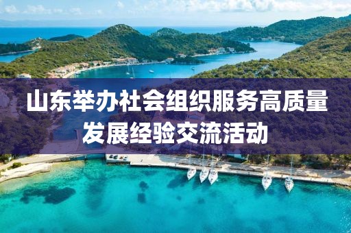 山東舉辦社會組織服務(wù)高質(zhì)量發(fā)展經(jīng)驗交流活動