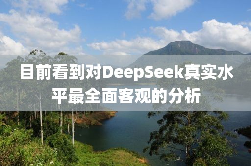 目前看到對DeepSeek真實水平最全面客觀的分析