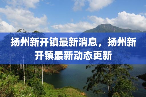 揚州新開鎮最新消息，揚州新開鎮最新動態更新