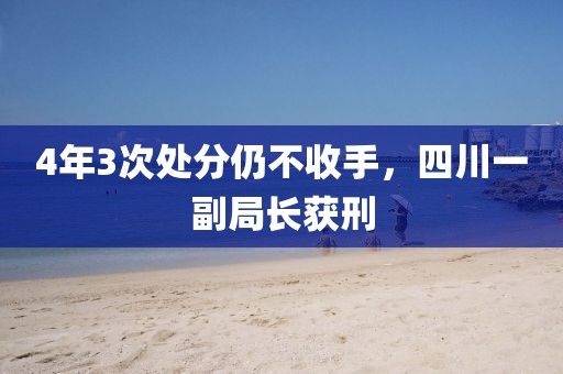 4年3次處分仍不收手，四川一副局長獲刑