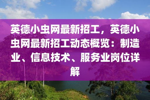 英德小蟲網最新招工，英德小蟲網最新招工動態概覽：制造業、信息技術、服務業崗位詳解
