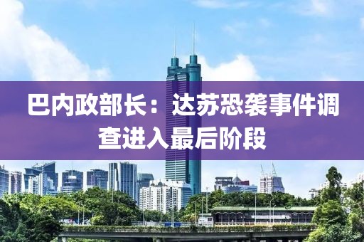 巴內政部長：達蘇恐襲事件調查進入最后階段