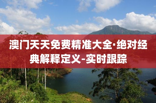 澳門天天免費精準大全·絕對經典解釋定義-實時跟蹤