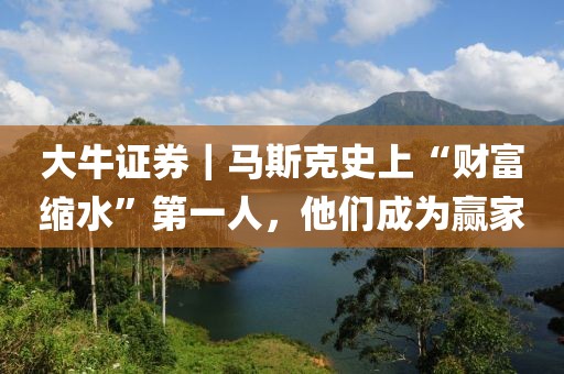 大牛證券｜馬斯克史上“財富縮水”第一人，他們成為贏家