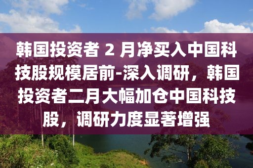 韓國投資者 2 月凈買入中國科技股規模居前-深入調研，韓國投資者二月大幅加倉中國科技股，調研力度顯著增強