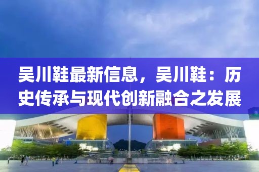 吳川鞋最新信息，吳川鞋：歷史傳承與現代創新融合之發展