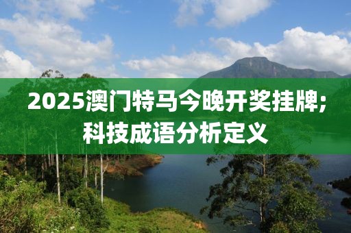 2025澳門特馬今晚開(kāi)獎(jiǎng)掛牌;科技成語(yǔ)分析定義
