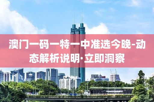 澳門一碼一特一中準(zhǔn)選今晚-動態(tài)解析說明·立即洞察