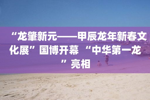 “龍肇新元——甲辰龍年新春文化展”國博開幕 “中華第一龍”亮相