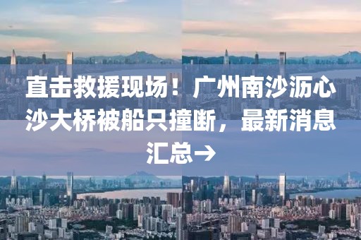 直擊救援現(xiàn)場！廣州南沙瀝心沙大橋被船只撞斷，最新消息匯總→