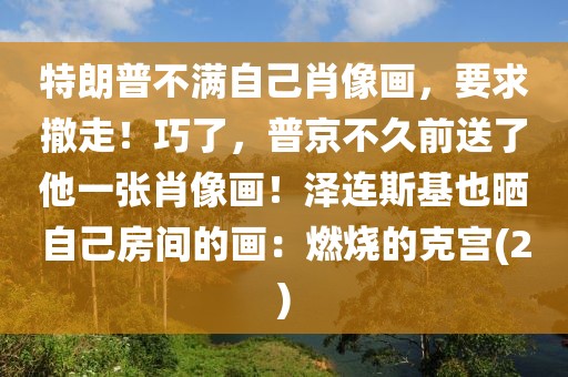 特朗普不滿自己肖像畫，要求撤走！巧了，普京不久前送了他一張肖像畫！澤連斯基也曬自己房間的畫：燃燒的克宮(2)