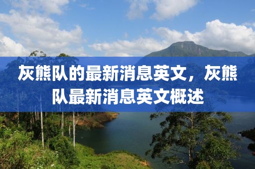 灰熊隊的最新消息英文，灰熊隊最新消息英文概述