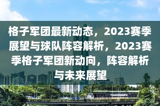 格子軍團最新動態，2023賽季展望與球隊陣容解析，2023賽季格子軍團新動向，陣容解析與未來展望