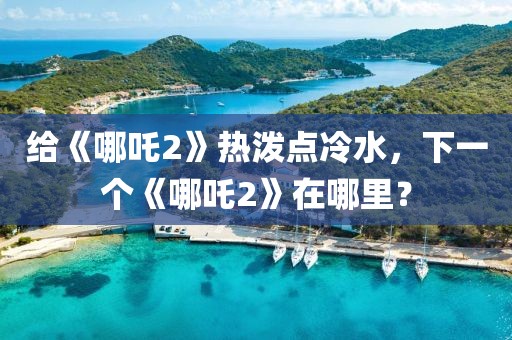給《哪吒2》熱潑點冷水，下一個《哪吒2》在哪里？
