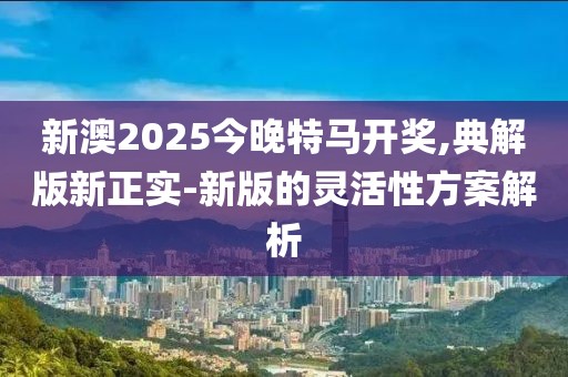 新澳2025今晚特馬開獎,典解版新正實-新版的靈活性方案解析