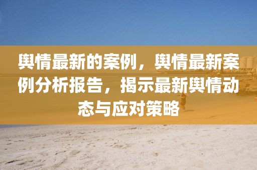 輿情最新的案例，輿情最新案例分析報告，揭示最新輿情動態(tài)與應(yīng)對策略