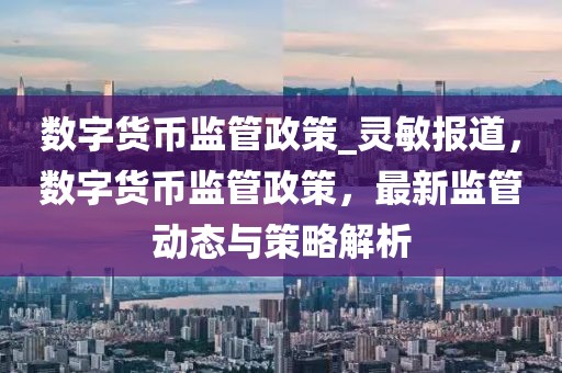 數字貨幣監管政策_靈敏報道，數字貨幣監管政策，最新監管動態與策略解析