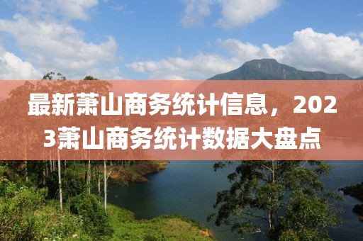 最新蕭山商務統計信息，2023蕭山商務統計數據大盤點