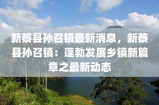 新蔡縣孫召鎮(zhèn)最新消息，新蔡縣孫召鎮(zhèn)：蓬勃發(fā)展鄉(xiāng)鎮(zhèn)新篇章之最新動態(tài)