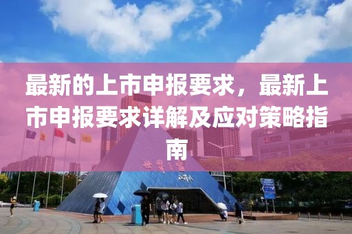 最新的上市申報要求，最新上市申報要求詳解及應對策略指南