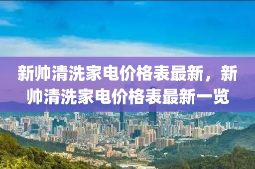 新帥清洗家電價格表最新，新帥清洗家電價格表最新一覽