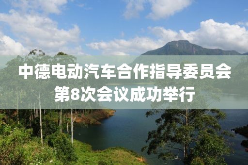 中德電動汽車合作指導(dǎo)委員會第8次會議成功舉行